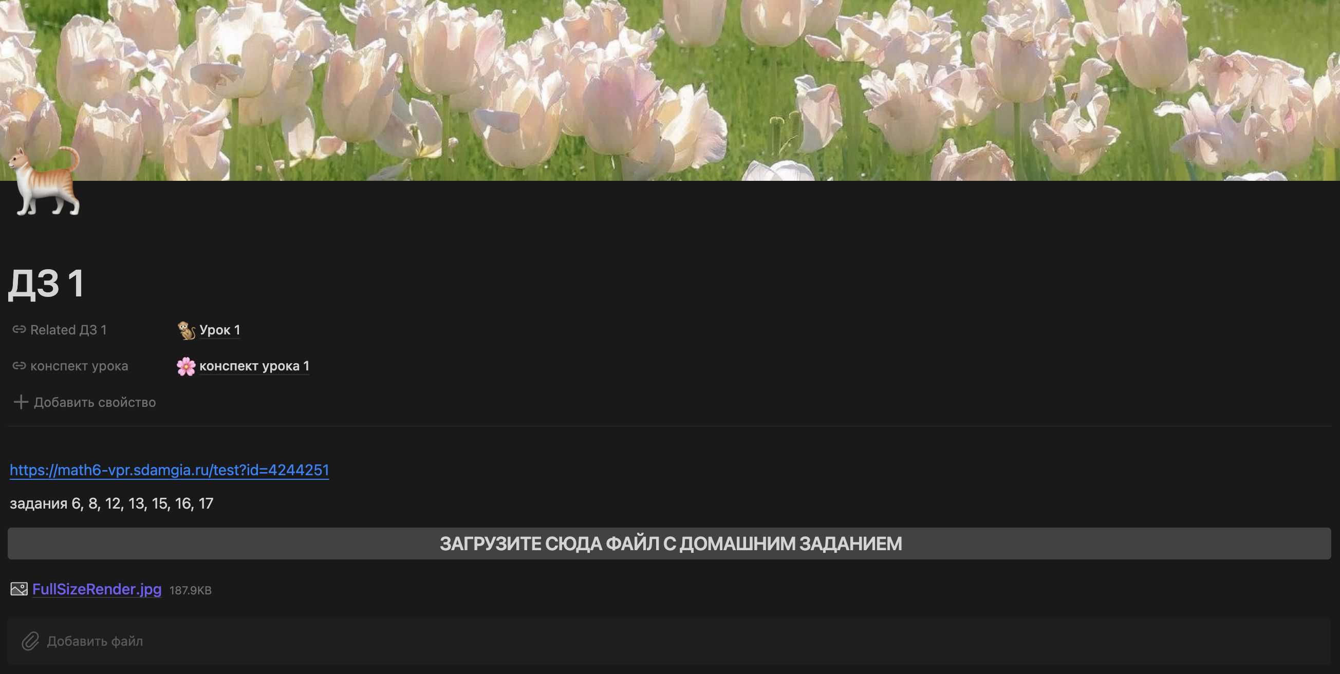 Загрузка ДЗ